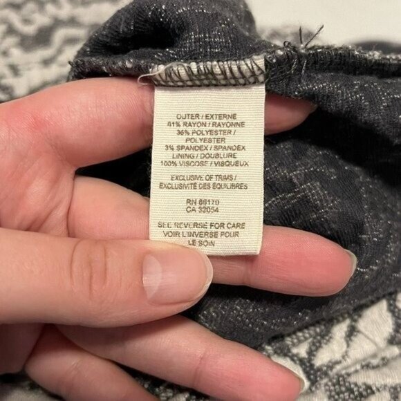 Free People Gray White Leopard Print Knit Racerback Mini Bodycon Dress Womens M - Picture 5 of 5